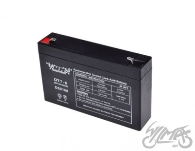 BATTERY ZELOWY 7AH WM MOTOR 6 VOLT OT7-6  