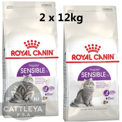 Sucha karma dla kota Royal Canin Sensible 2 x 12 kg
