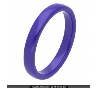 OBRĄCZKA CERAMIKA NIEBIESKA 3 MM
