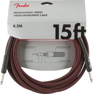 Fender Professional 15 Red TWD kabel instr 4,5m