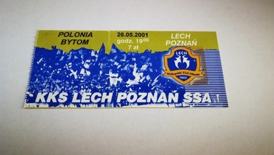 bilet LECH Poznań - POLONIA Bytom 26.05.2001