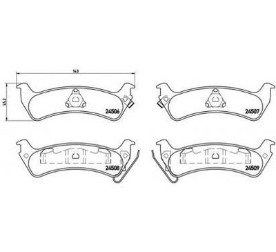 BREMBO КОЛОДКИ ТОРМОЗНЫЕ JEEP GRAND CHEROKEE I