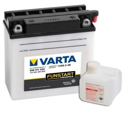 АКУМУЛЯТОР VARTA 6AH/40A 12V P+ MOTOCYKLE 12N553B