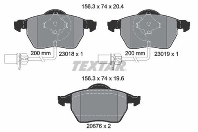 TEXTAR 2301802 PADS BRAKE  