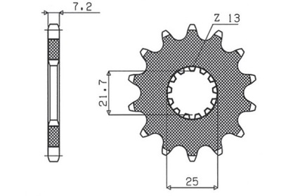 SUNF404-15 SUNSTAR ENGRANAJE DE ACCIONAMIENTO PARTE DELANTERA MOTO. SUNSTAR  