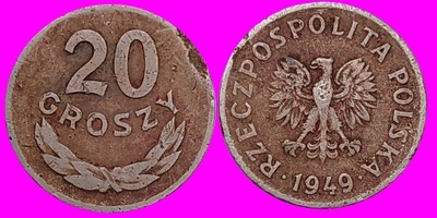 20 gr 1949 Piękna Oryginał Miedzionikiel A 268