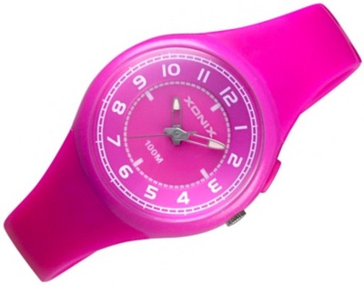Różowy Dziecięcy Zegarek Xonix Wodoszczelny Połysk