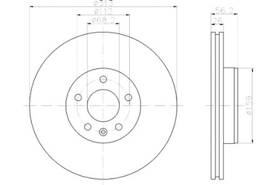 DISCOS DE FRENADO MINTEX 7M3615301 1108038 YM211125  