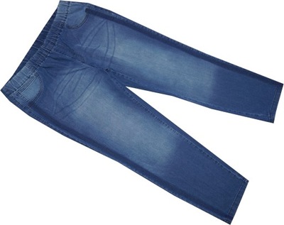 48_SPODNIE CIENKI jeans GUMA W PASIE V129