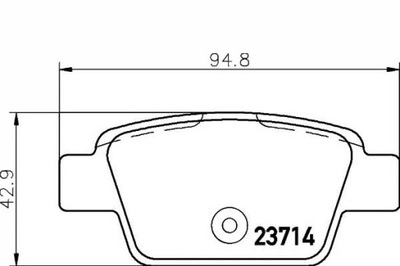 КОЛОДКИ ГАЛЬМІВНІ ALFA ЗАД MITO 1,3-1,4 1,6 JTDM 08