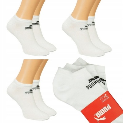 SKARPETKI STOPKI PUMA 3 PACK R. 43-46 BIAŁE 3X