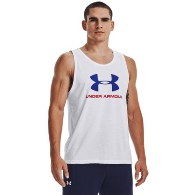 UNDER ARMOUR TANK TOP SPORTSTYLE LOGO BIAŁY S