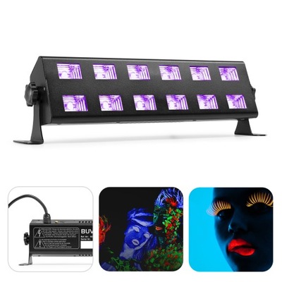 Belka listwa ultrafiolet 12x 3W LED UV Blacklight