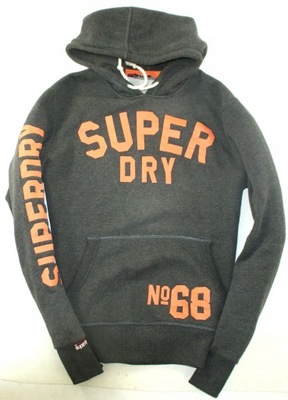 SUPERDRY SZARA BLUZA Z KAPTUREM L