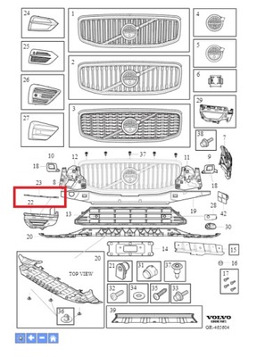 BRIDA DE PARAGOLPES PARTE DELANTERA DERECHA VOLVO OE 31407982  