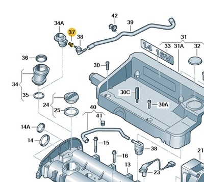 BLOQUE SILENCIOSO DE VÁLVULA EMFISEMA SKODA VW 036103638A  