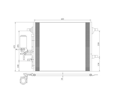 RADUADOR DE ACONDICIONADOR VOLVO XC60 05.08-- 31305212  