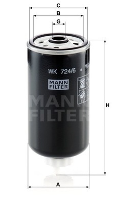 ФИЛЬТР ТОПЛИВА MANN-FILTER WK 724/6