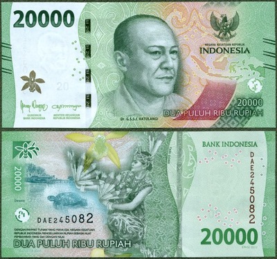 Indonezja - 20000 rupii 2022 * W166 * nowe wydanie