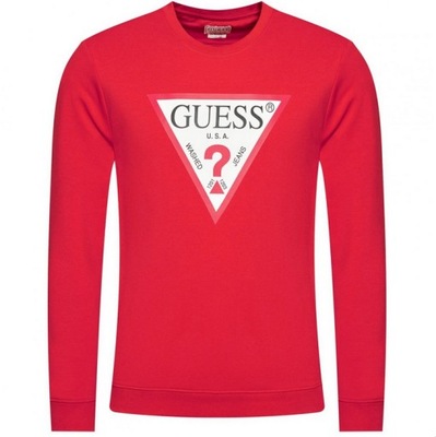 Guess bluza męska czerwona logo oryginał M1RQ37K6ZS1 S