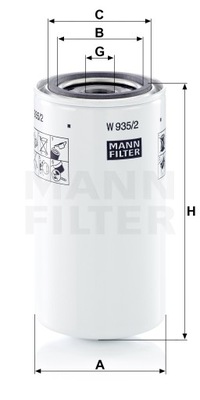 FILTRO ACEITES MANN-FILTER EN 935/2  