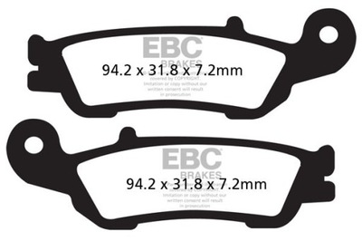 КОЛОДКИ ГАЛЬМІВНІ EBC FA450R (КОМПЛЕКТ. NA 1 ГАЛЬМІВНІ ДИСКИ) (OD