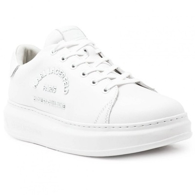 Karl Lagerfeld buty męskie skóra białe logo KL52539-01W 41