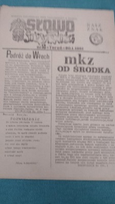 Słowo Solidarności nr 2 Toruń 1981 r