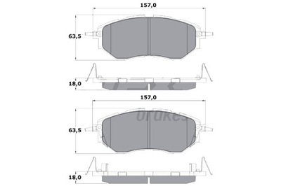 TOMEX BRAKES КОЛОДКИ ТОРМОЗНЫЕ SUBARU LEGACY IV 03-09 3.0