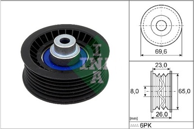 INA ROLLO PROPULSOR CORREA DE CUÑA FORD TOURNEO CUSTOM V362 TRANSIT  