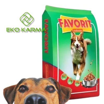 Sucha karma dla psa z wołowiną i drobiem - FAVORIT 10kg