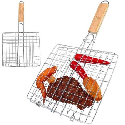 2 Pcs Stainless Steel Grill Barbecue Net Clamp Fis