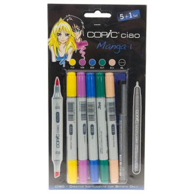 COPIC Ciao Markery Zestaw 5+1 Manga 1