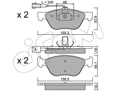 CIFAM 822-083-0 КОМПЛЕКТ КОЛОДОК ШАЛЬМІВНИХ, HAMULC