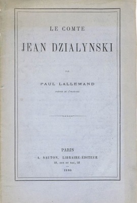 HRABIA JAN DZIAŁYŃSKI 1880