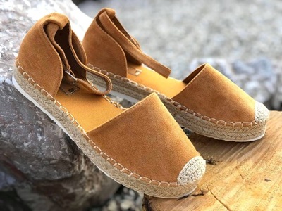 ESPADRYLE camel damskie zamszowe RIO JH95 39