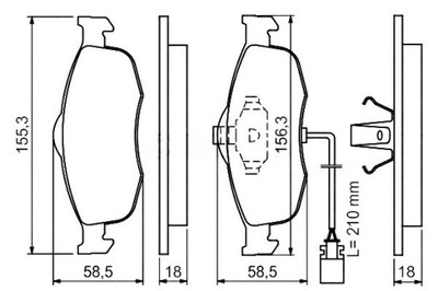 Bosch тормозные колодки тормозные ford cougar mondeo i mondeo фото №1