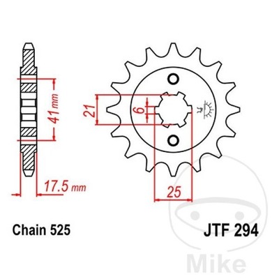 ENGRANAJE PARTE DELANTERA JT F294-14, 14Z, TAMAÑO 525  