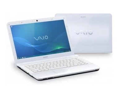 biały LAPTOP SONY VAIO VPCEB3E1 2x 2GHz 4GB 320GB Windows 7 sprawny