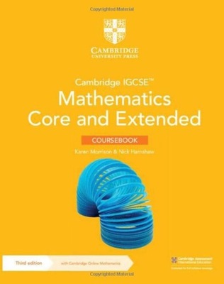 Cambridge IGCSE Mathematics Core and Extended Coursebook with Cambridge Onl