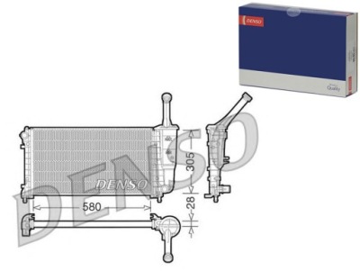 Радиатор двигателя fiat idea lancia musa ypsilon 1. фото №1