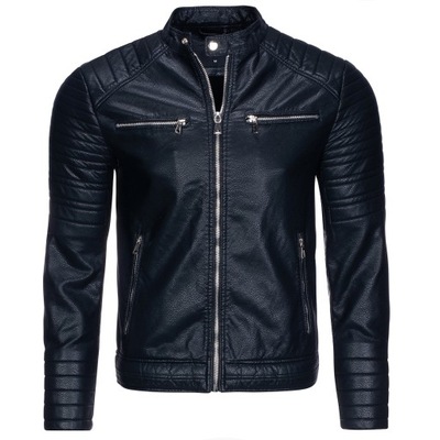 Z8023 r. XXL MĘSKA SKÓRZANA KURTKA BIKER PREMIUM