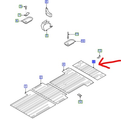 Плита підлогова задня ford transit 2004-14 фото №1