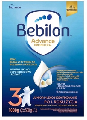 MLEKO BEBILON JUNIOR 3 z Pronutra-ADVANCE 1000g