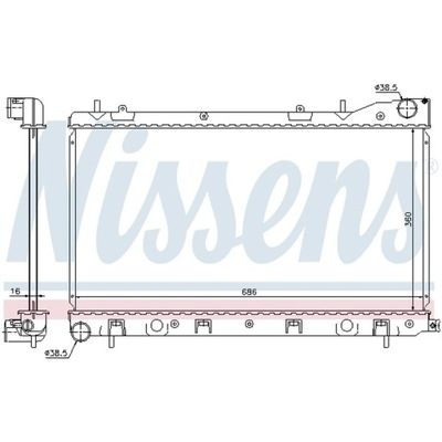 CHLODNICA, SISTEMA DE REFRIGERACIÓN DEL MOTOR NISSENS 67726  