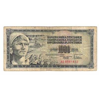 Banknot, Jugosławia, 1000 Dinara, 1978, 1978-08-12