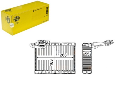 HELLA EVAPORATOR AIR CONDITIONER PEUGEOT 207 1.6 (WA_.  