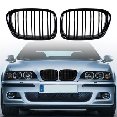 BMW E39 NERKI GRILL CZARNY POŁYSK