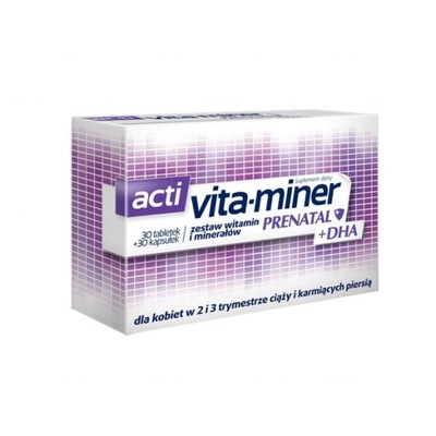 Vita-miner Prenatal+DHA 30 tab i 30 kaps