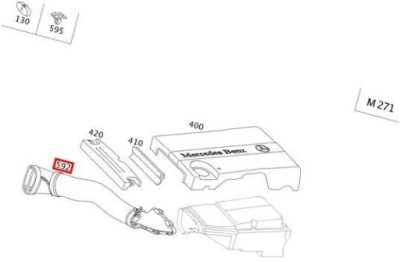 Оригинальный номер mercedes шланг воздуха c s203 1.8 фото №1